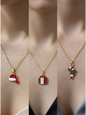 NKT Collection Yeni Yıl Üçlü Kombin Altın Kaplama Kolye Seti