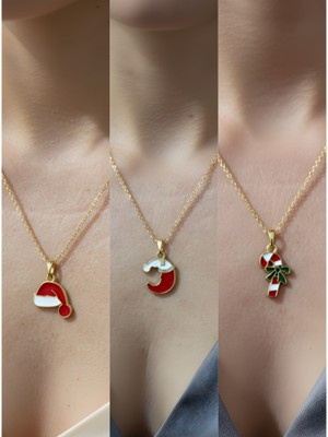 NKT Collection Yeni Yıl Üçlü Kombin Altın Kaplama Kolye Seti