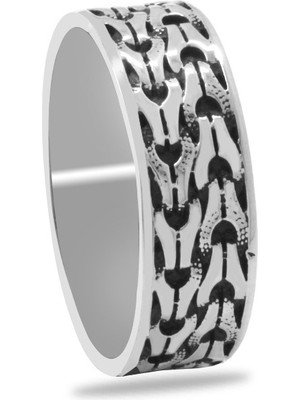 Tesbihane Zincir Tasarım 925 Ayar Gümüş Erkek Alyans