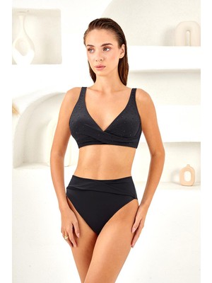 Lapieno Taş Baskı Balenli Büyük Beden Bikini Takım
