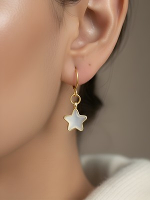 NKT Collection Sedef Yıldız Figürlü Kadın Küpe