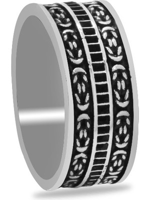 Tesbihane Kral Zincir Tasarım 925 Ayar Gümüş Erkek Alyans