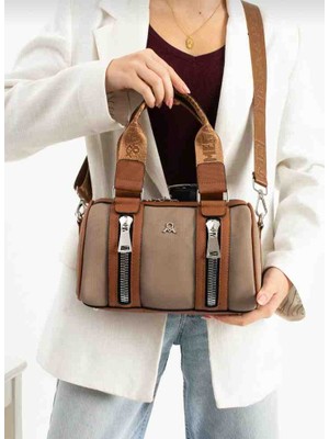 Eflanmoda Mega Polo Küçük Silindir Model Kadın El ve Omuz Çantası