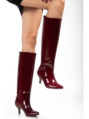 Budi Home SYT-2025 Bordo Rugan Günlük Kadın Çizme