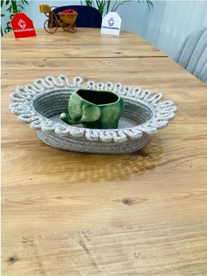 Hasır, Jüt,çirtikli  Sepet, Dolap Içi, Düzenleyici, Saklama Sepeti, Ekmek SEPETI,30X20X16