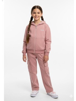Yavrucak Pembe Fermuarlı Kapşonlu Çocuk Ikili Takım 7 Yaş