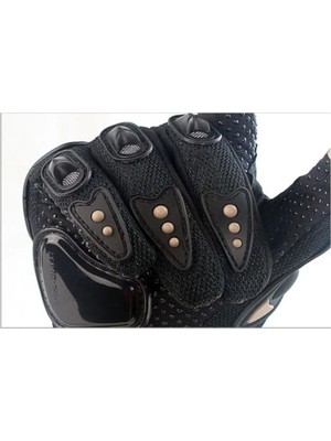 Profesyonel Motosiklet Eldiveni – Sert Korumalı, Kaymaz Dokulu, Dokunmatik Ekran Uyumlu, Nefes Alabilir Spor Sürüş Eldiveni