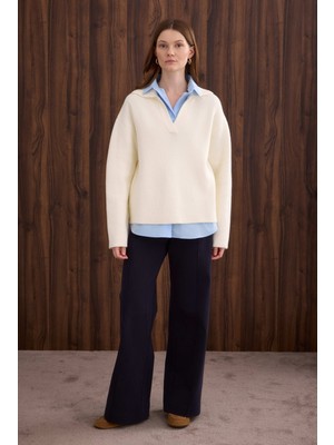 HE-QA Polo Yaka Kazak Ekru