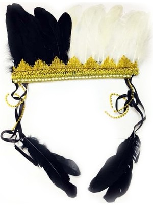 Hediye Bahçesi Kızılderili Tüylü Parti Başlığı