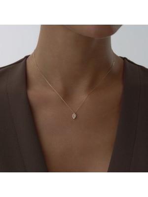 Taşlı Damla Drop Kolye