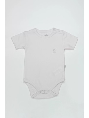 Moda Şahsenem Bistyle Organik Natural Basic Style Yarım Kol Body BS17103 Beyaz