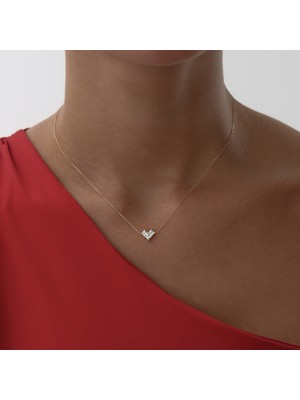 Mini Parçalı Kalp Kolye