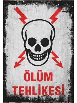 Ölüm Tehlikesi - Retro Ahşap Poster