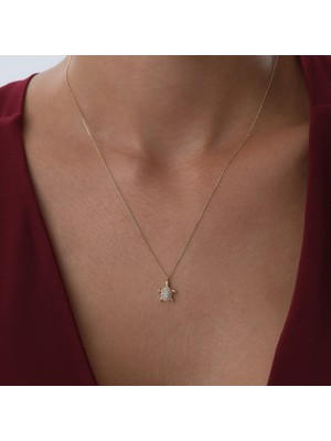 Rayna Taşlı Kaplumbağa Kolye