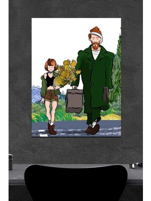 Leon The Professionel x Van Gogh Ahşap Poster (27X18)