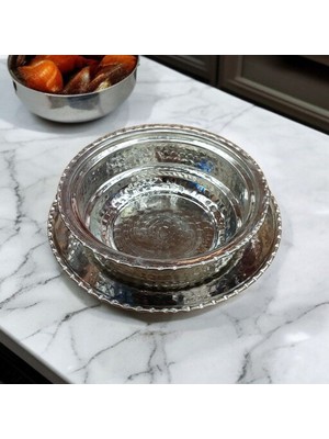 Bakır Center Bakır Tabak Kase Çorba Beyran Kelle Paça Sunum Ikram Tabaklı Kase Servis Tabağı