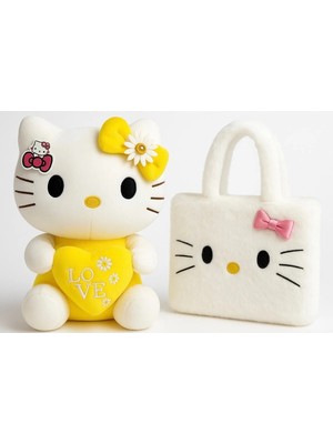 Hello Kitty Peluş Oyuncak 35CM + Peluş Çanta - Sevimli & Yumuşak
