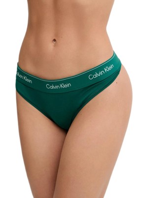Calvin Klein Kadın Yeşil Tanga LV00QF8518