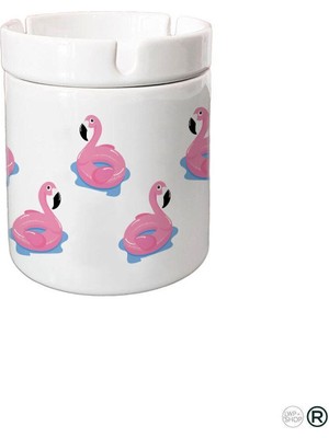 Pembe Flamingolar Porselen Küllük