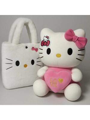 Hello Kitty Peluş Oyuncak 35CM + Peluş Çanta - Sevimli & Yumuşak