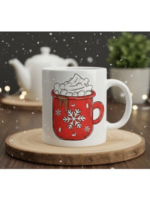 Sartre Art "happy Christmas" Baskılı  Yılbaşı Hediye Özel Tasarım Kupa Bardak