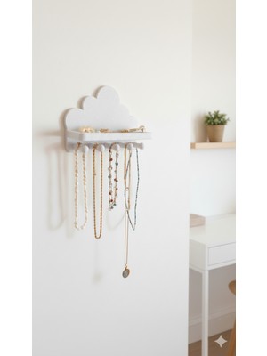 Belirtilmemiş Takı ve Saat Organizer 5 Bölmeli Dekoratif Askılık