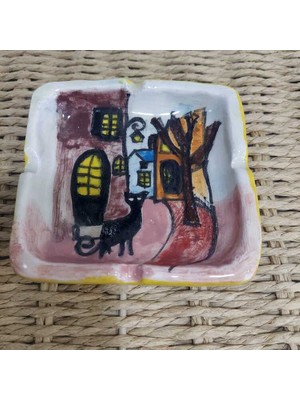 Es Dekor Küçük Küllük El Yapım Seramik 10X10