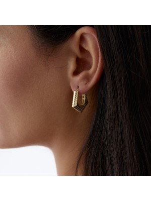 Rayna Penta Çizgi Küpe