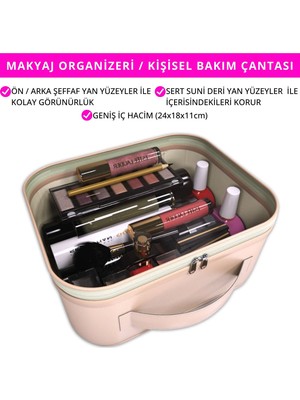 palwin Makyaj Çantası – Kişisel Bakım Kozmetik Seyahat Düzenleyici, Aksesuar Takı Organizer