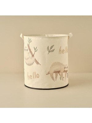 Storemax Hayvan Baskılı%70 Pamuk%30 Oyuncak Sepeti, Çok Renkli, 36X40 cm