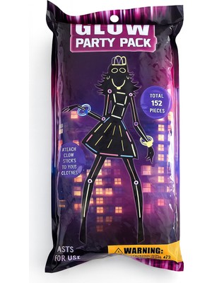 Arya Kostüm Glow Party Pack 152 Parça Işıklı Parti Seti – Glow Stick Bileklik, Taç, Gözlük, Aksesuar Kit
