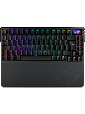 Storemax Rog Azoth Extreme 75 Custom Oyun Klavyesi, Alüminyum ve Karbon Fiber Şase, Ayarlanabilir Conta Montajı, Üç Katmanlı Ses Azaltıcı, Renkli OLED Dokunmatik Ekran, Rog Nx Snow Anahtarlar