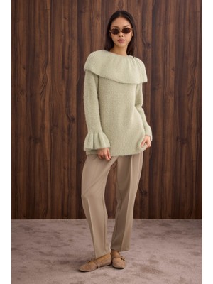 HE-QA Yaka Detaylı Kazak Çağla