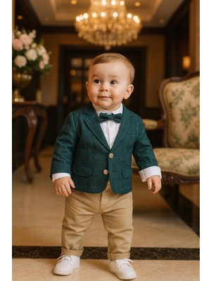 Pollito Erkek Bebek Zıbınlı Ceketli 4'lü Takım