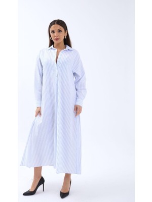 Buğrahayalin 5857 Elbise-Atlanta Çizgili