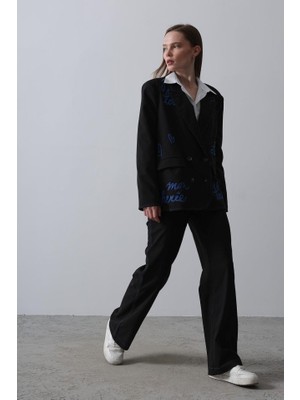 Eccey Butik Kalpli Ceket Takım - Siyah