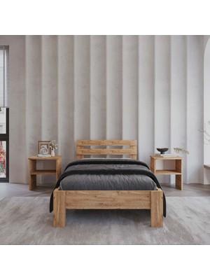Renazzo Letto Atlantik Mdf Karyola | Tek ve Çift Kişilik Yatak Uyumlu, Kolay Kurulum