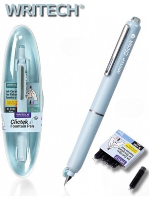 Writech Basmalı Dolma Kalem +5 Yedek Kartuş Hediyeli (Mavi Mürekkep)