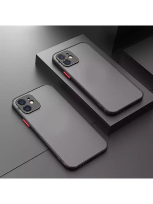 Storemax Go Aksesuar 11 ile Uyumlu Siyah Hux Mat Şeffaf Kilif