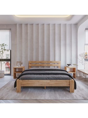 Renazzo Letto Atlantik Mdf Karyola | Tek ve Çift Kişilik Yatak Uyumlu, Kolay Kurulum