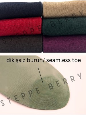Steppe Berry 6'lı Erkek Çok Renkli Dikişsiz Bambu Soket Çorap