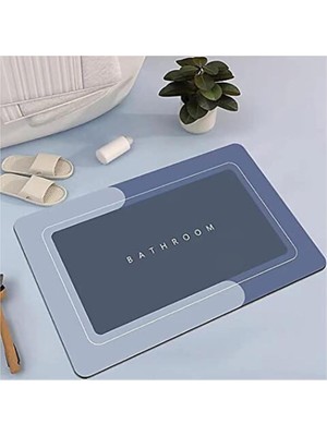 Storemax Paspası Deri Taban Kaydırmaz Paspası (60 * 40) (Mavi)