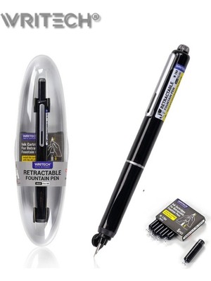 Writech Basmalı Dolma Kalem +5 Yedek Kartuş Hediyeli (Mavi Mürekkep)