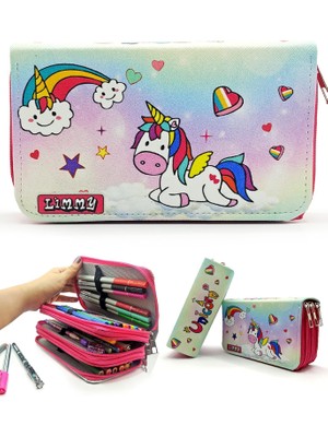 Storemax Şeker Temalı Modelist Kutusu Vegan Deri Üç Bölmeli