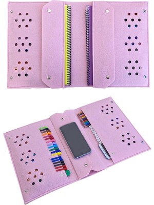 Storemax Keçe ve Tablet Organizer Çanta – 4 Bölmeli, A4 Boyut, Çok Amaçlı Defter Düzenleyici Çanta (Pembe)