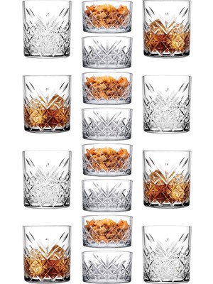 Storemax 16 Parça Tımeless Meşrubat Keyfi Seti - 8 Meşrubat Bardağı + 8 Çerezlik Kase