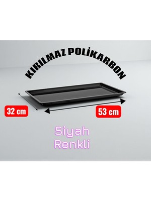 GastroPlast 32 x 53 cm Büyük Boy Reyon Tepsisi, Kasap Tepsisi ,sunum Tepsisi, Çikolata Tepsisi Pastane Tepsisi,sunumluk