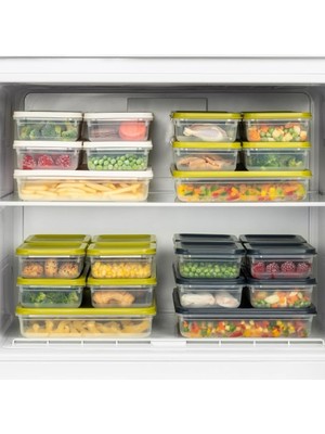 Storemax 4 Adet Buzdolabı Organizeri – Pp Plastik Şeffaf ve Ayarlanabilir Saklama Kabı, Gıdaları Taze Tutan Fresh Box, Çok Amaçlı,mikrodalga ve Bulaşık Makinesi Uyumlu (Gri, 2600 Ml)