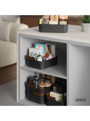 Storemax Bellwood Kulplu Çok Amaçlı Caddy Organizatör, Çalışma Masası, Makyaj, Yurt Caddesi, Mutfak Dolabı Düzenleyici, Siyah/ceviz