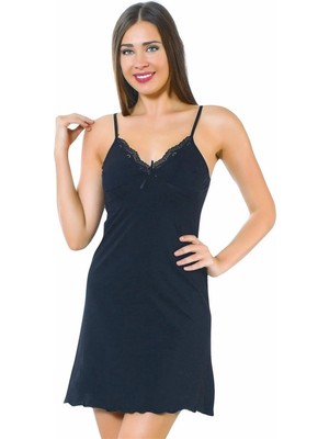 Moda Şahsenem Moda Ip Askılı Gecelik Siyah